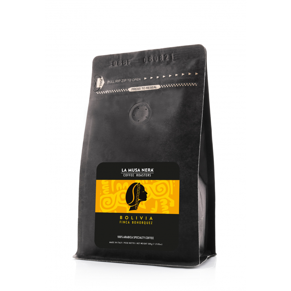 LA MUSA NERA Bolivia Finca Bohorquez, MEDIUM roast - zrno 200g LA MUSA NERA Bolivia Finca Bohorquez, MEDIUM roast - zrno 200g